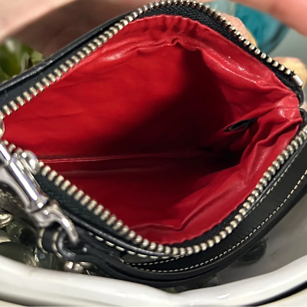 Dooney & Bourke Black and Tan Patterned Wristlet - Picture 5 of 7